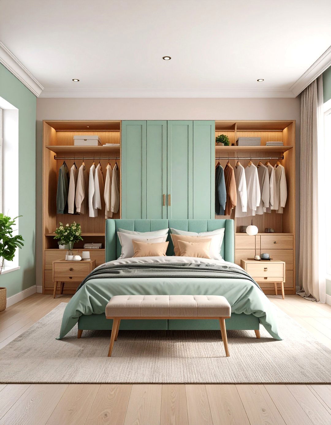 Magnolia Bedroom with Custom Built in Storage Solutions - 25 Magnolia Bedroom Ideas