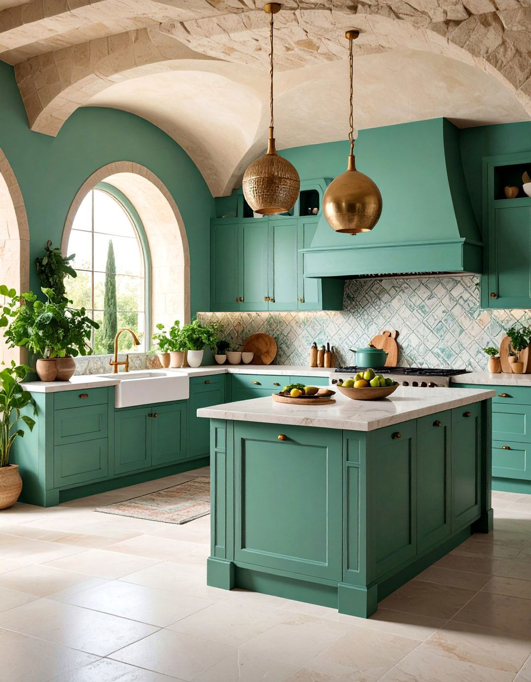 Maltese Kitchen with Limestone Features - 25 Mediterranean Kitchen Ideas