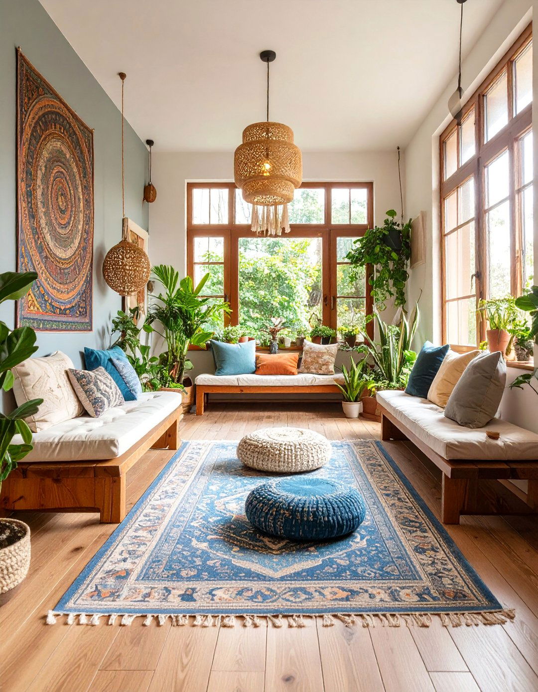 Mandala Art Bobo Hallway Meditation Space - 25 Boho Hallway Ideas