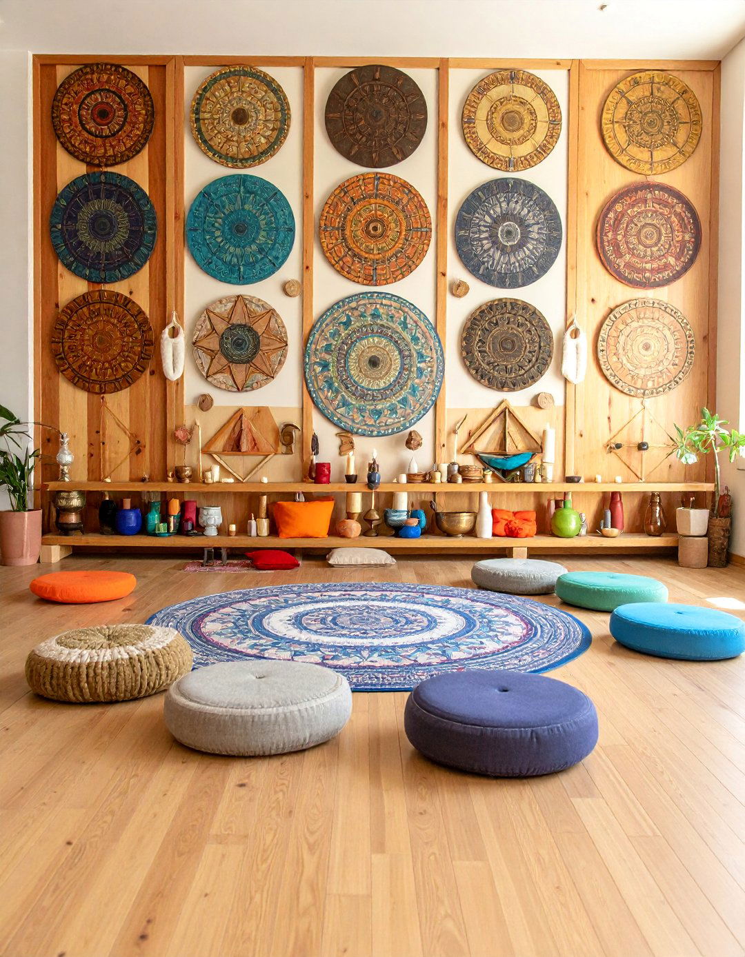 Mandala and Sacred Geometry Wall - 25 Boho Wall Decor Ideas