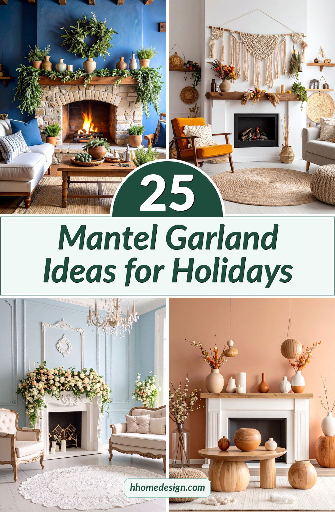 25 Mantel Garland Ideas for Holidays