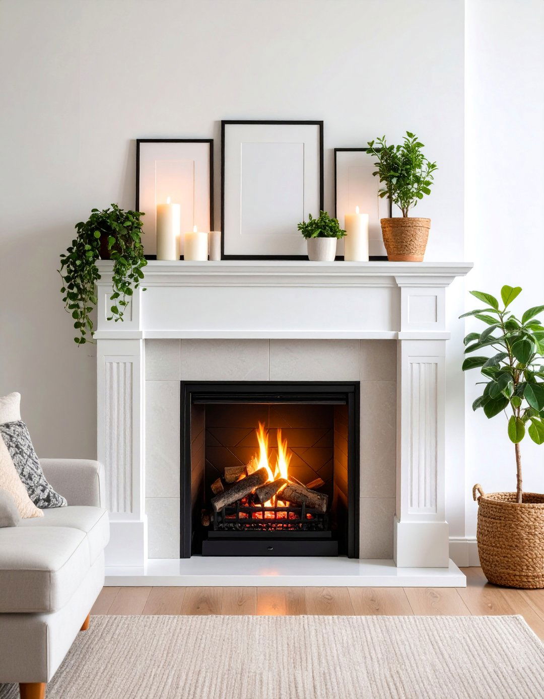 Mantel Photo Arrangement - 25 Photo Display Ideas