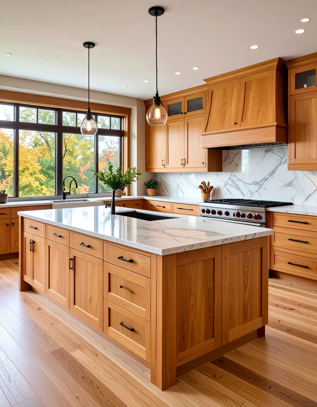 Maple Kitchen Cabinets with Quartz Countertop Integration - 25 Maple Kitchen Cabinets Ideas