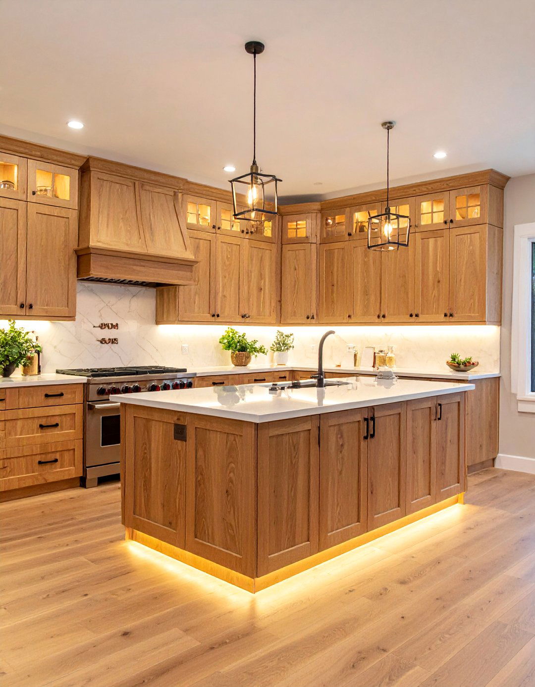 Maple Kitchen Cabinets with Under Cabinet Lighting Systems - 25 Maple Kitchen Cabinets Ideas