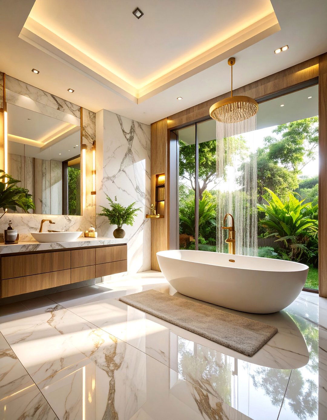 Marble Drenched Spa Sanctuary - 25 luxury bathroom ideas