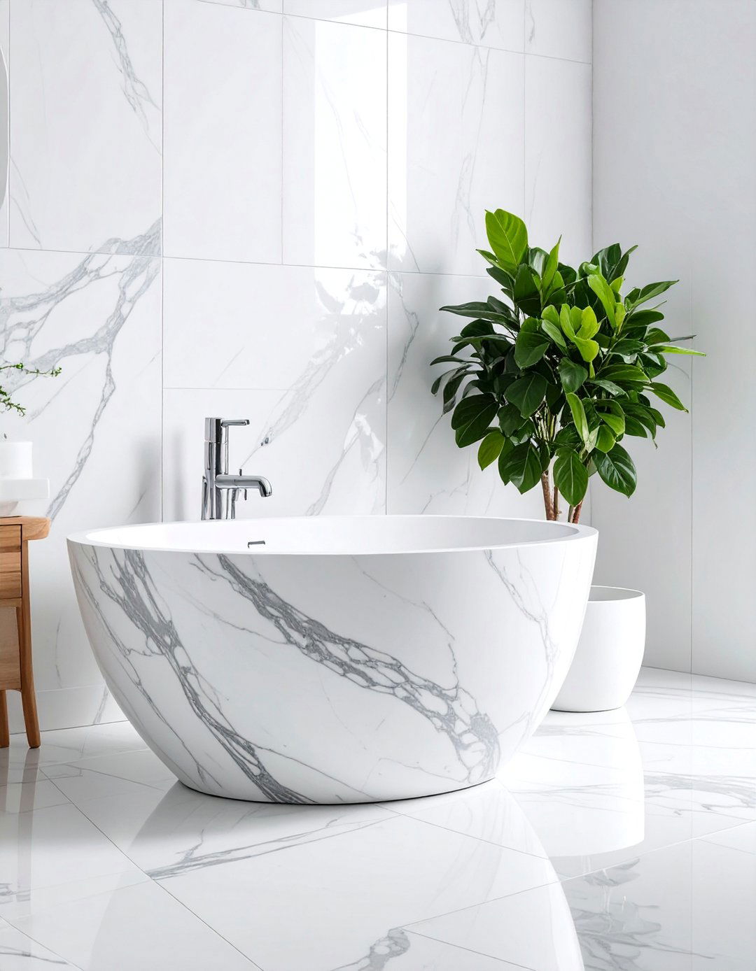 Marble Effect Painted Pot - 25 Painted Pot Ideas