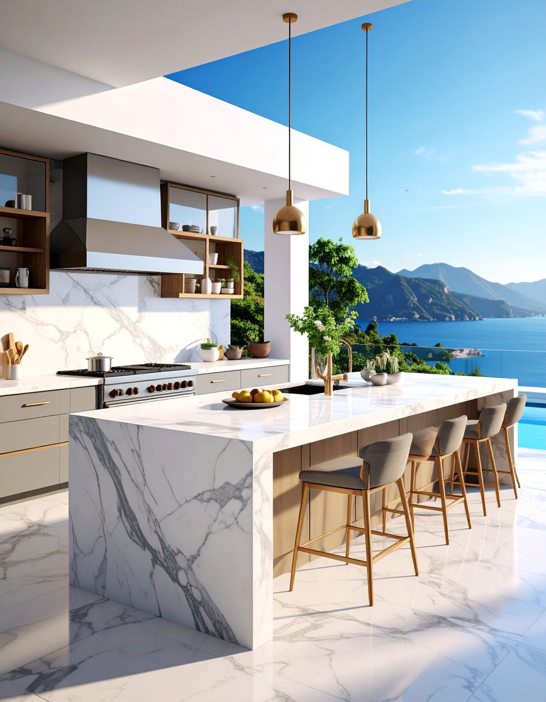 Marble Luxury Outdoor - 25 Outdoor Countertop Ideas