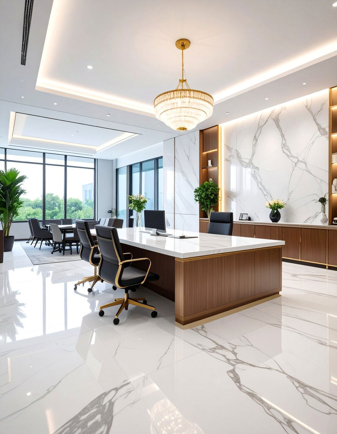 Marble Texture Executive Luxury - 25 Office Wallpaper Ideas