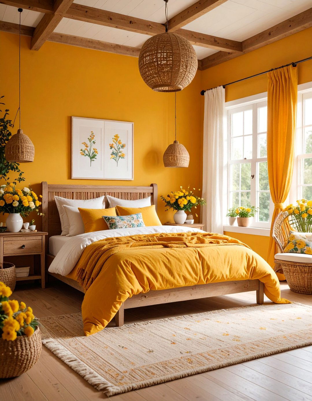 Marigold Yellow Cottage Bedroom - 25 Yellow Bedroom Ideas