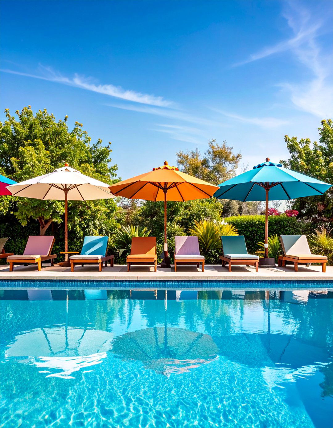 Market Umbrella Collection with Coordinated Design - 25 Pool Shade Ideas