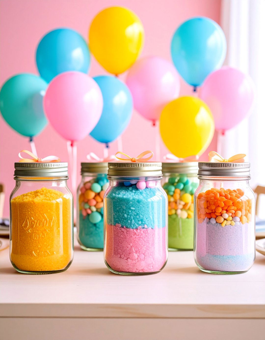 Mason Jar Balloon Weight Centerpiece - 25 Mason Jar Centerpiece Ideas