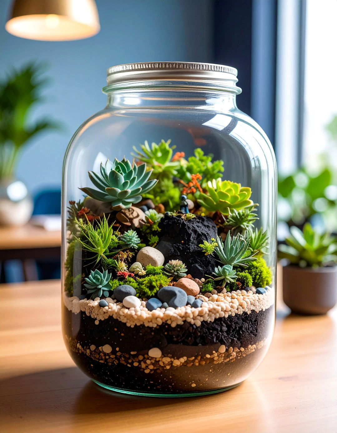Mason Jar Terrarium Centerpiece - 25 Mason Jar Centerpiece Ideas