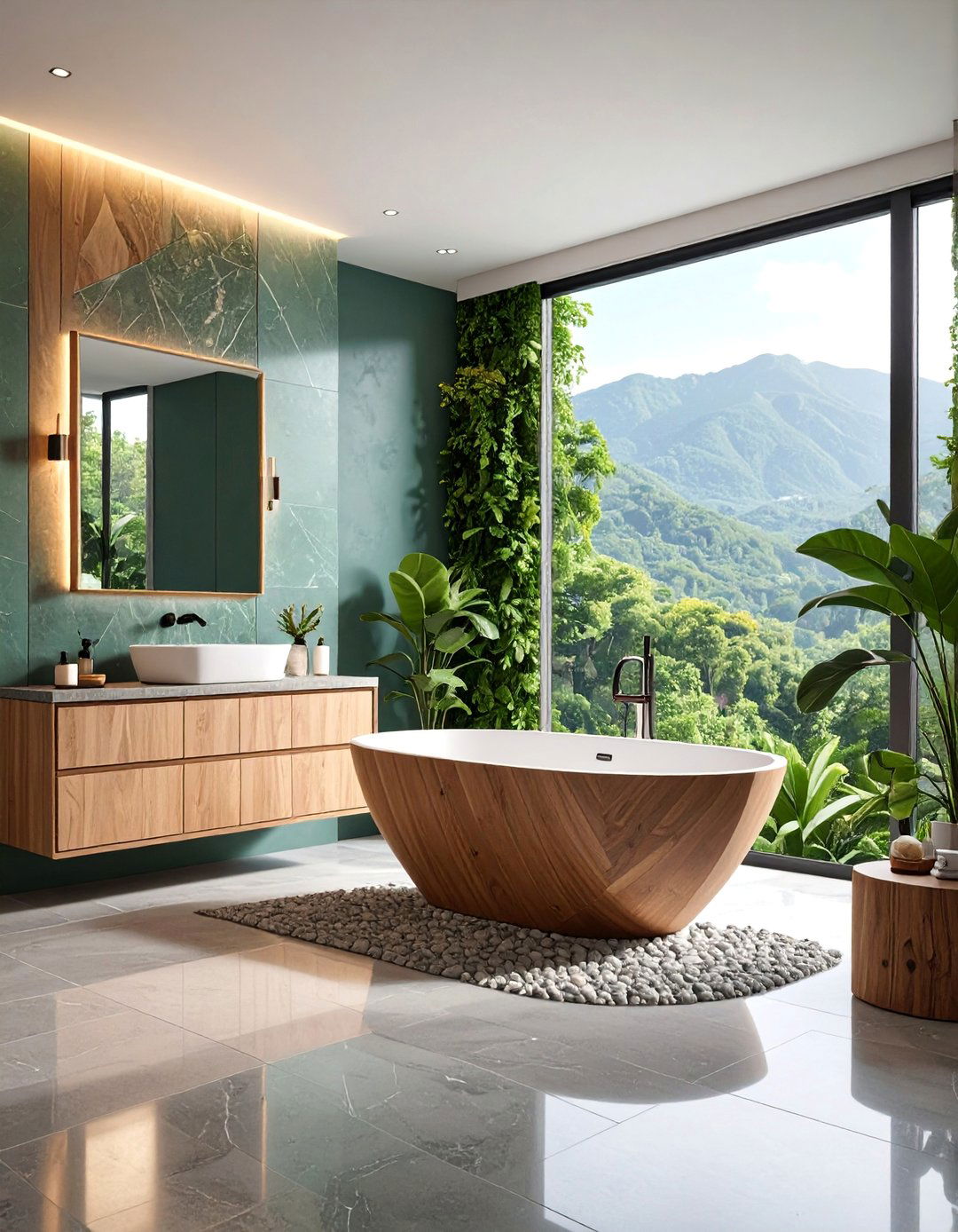 Master Bathroom with Freestanding Soaking Tub - 25 Prairie-style Interior Design Ideas