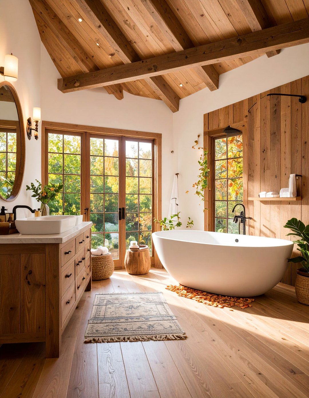 Master Bathroom with Spa Like Features - 25 Modern Farmhouse Bathroom Ideas