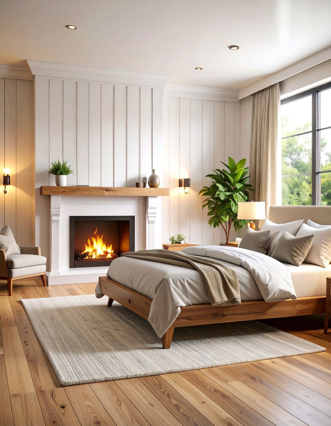 Master Bedroom Shiplap Fireplace Surround - 25 Shiplap Bedroom Ideas