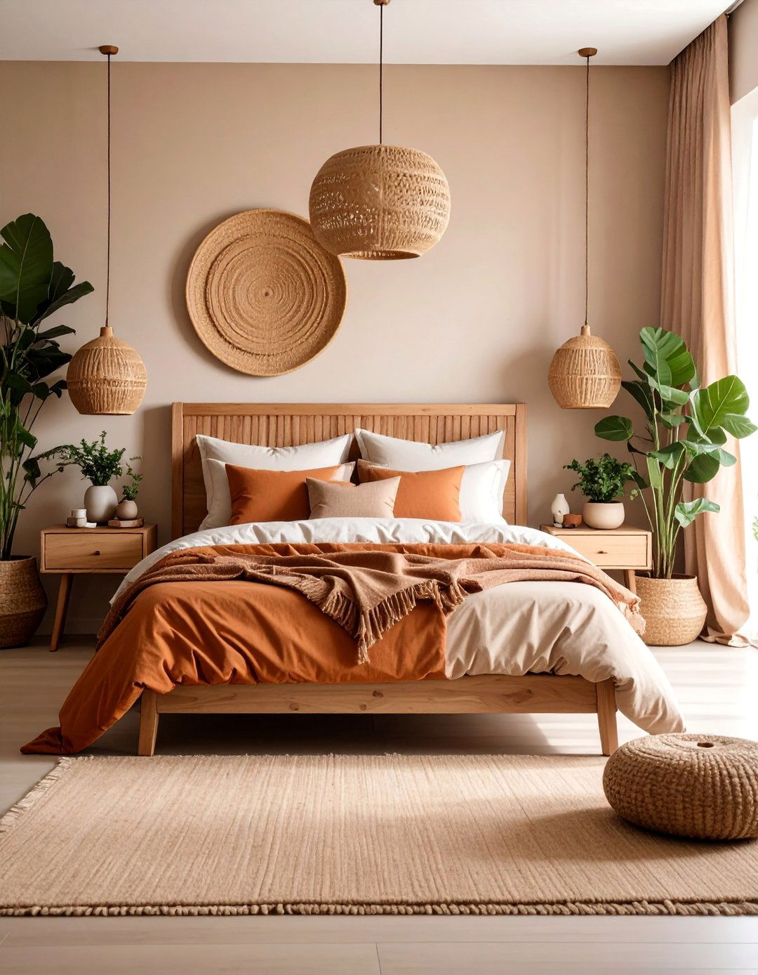Master Bedroom with Earth Tone Palette - 25 Boho-scandinavian Design and Decor Ideas