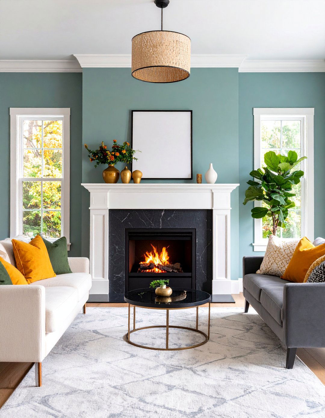 Matte Black Quartz Fireplace Surround with White Mantel - 25 Quartz Fireplace Surround Ideas