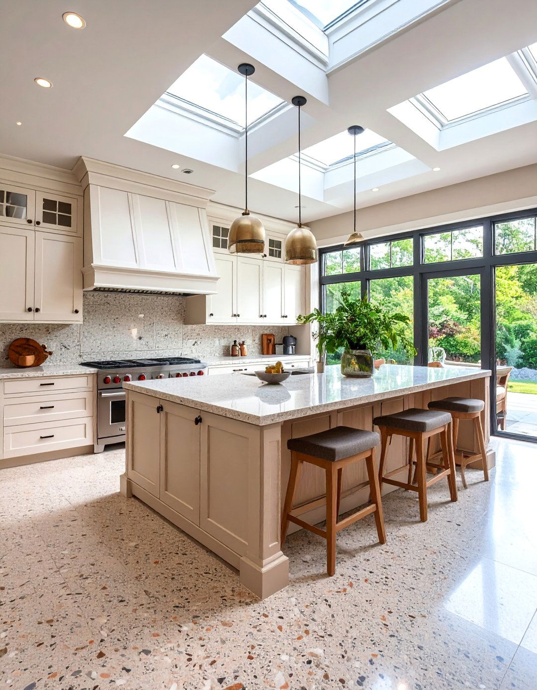 Matte Finish Terrazzo Kitchen Floor for Subtle Elegance - 25 Terrazzo Kitchen Floor Ideas