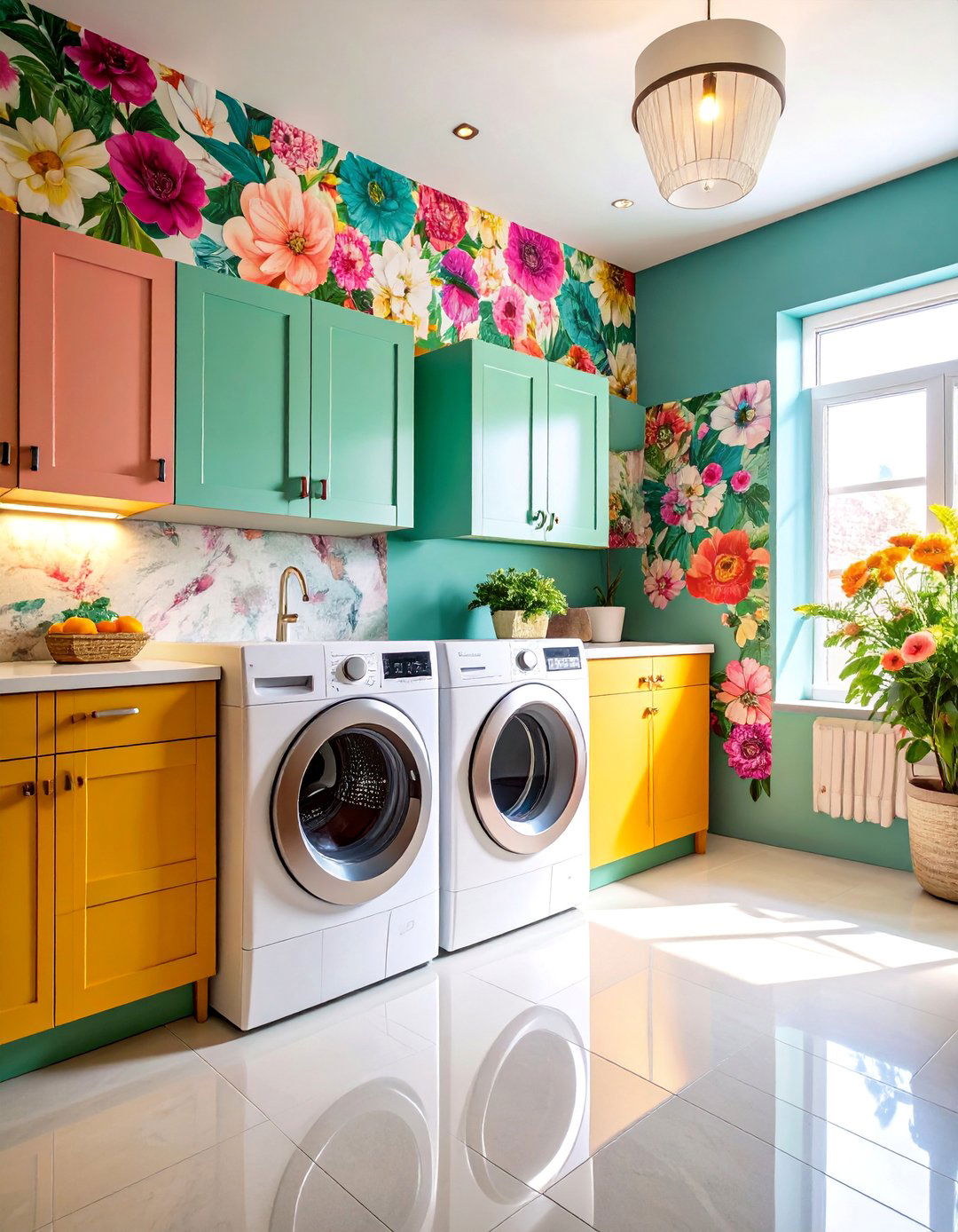 Maximalist Bold Laundry Room Design - 25 Laundry Room Wallpaper Ideas