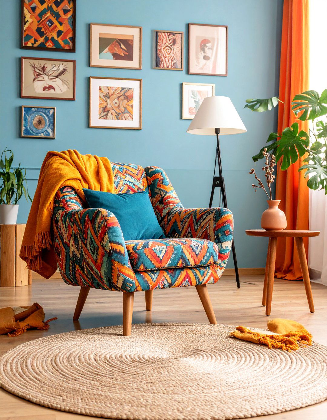 Maximalist Gallery Wall Reading Nook - 25 Living Room Corner Ideas