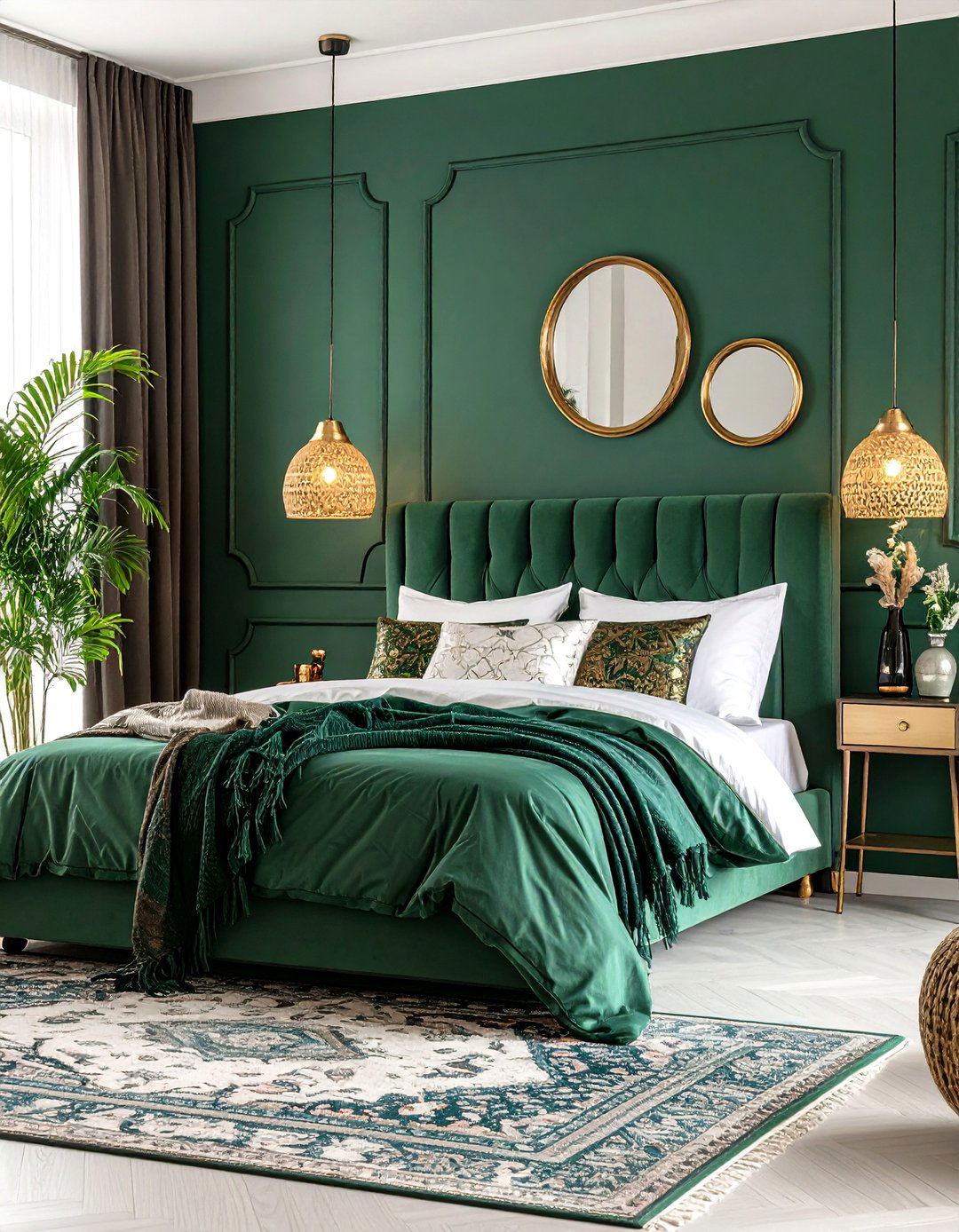 Maximalist Jewel Tone Boho Bedroom with Gallery Wall - 25 Girls Boho Bedroom Ideas