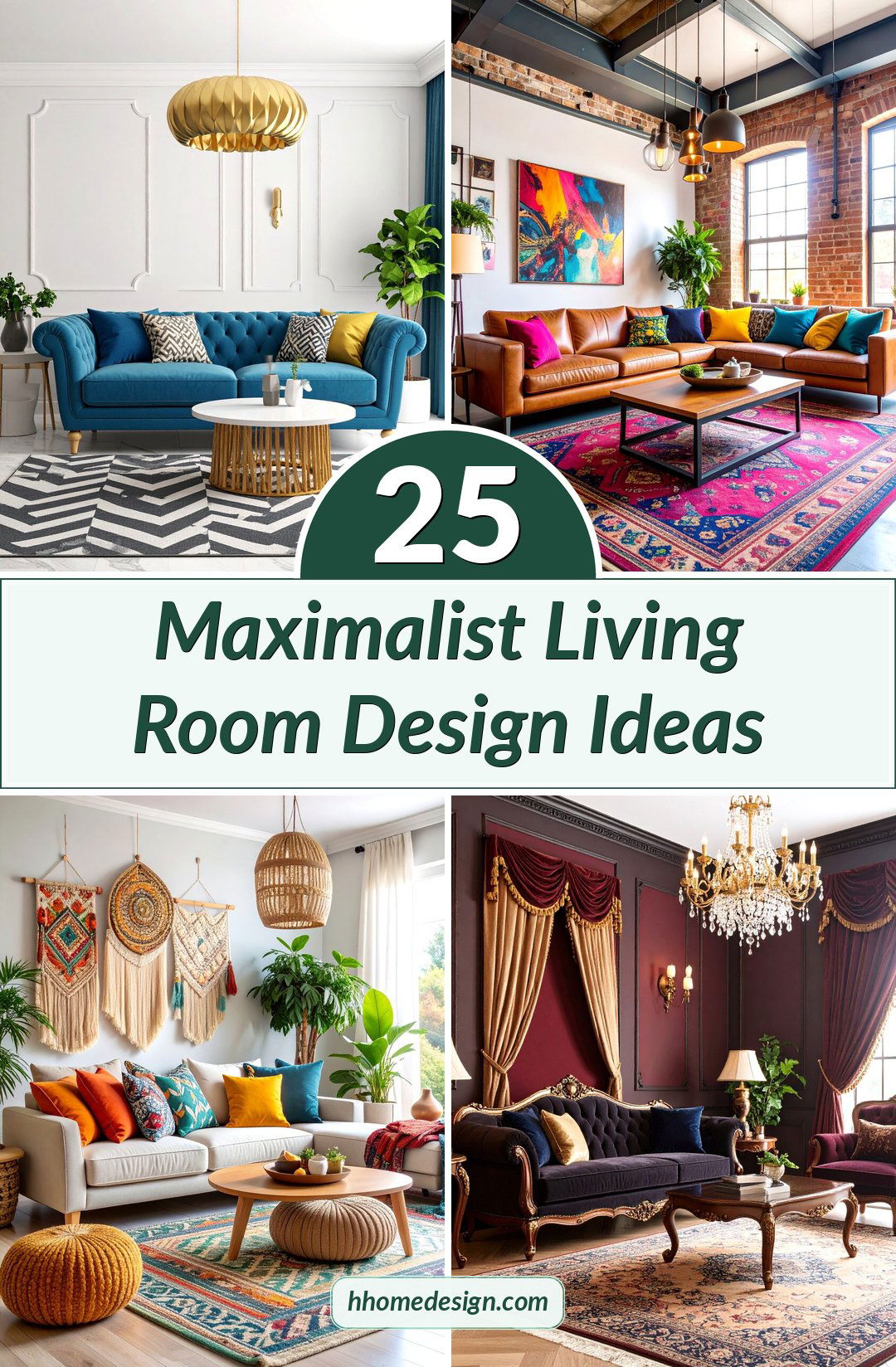 25 Maximalist Living Room Design Ideas