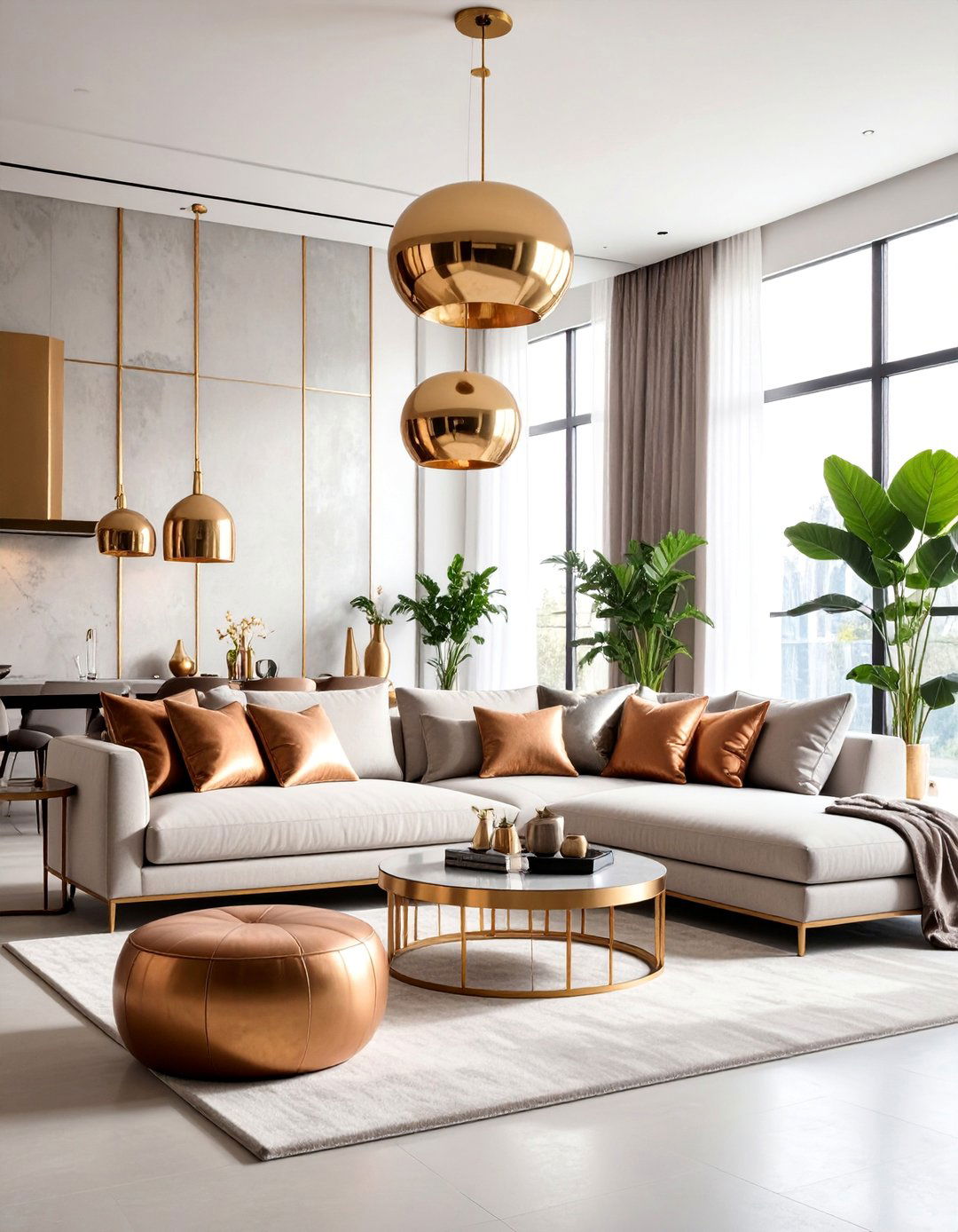 Maximalist Living Room with Mixed Metallic Accents - 25 Maximalist Living Room Design Ideas