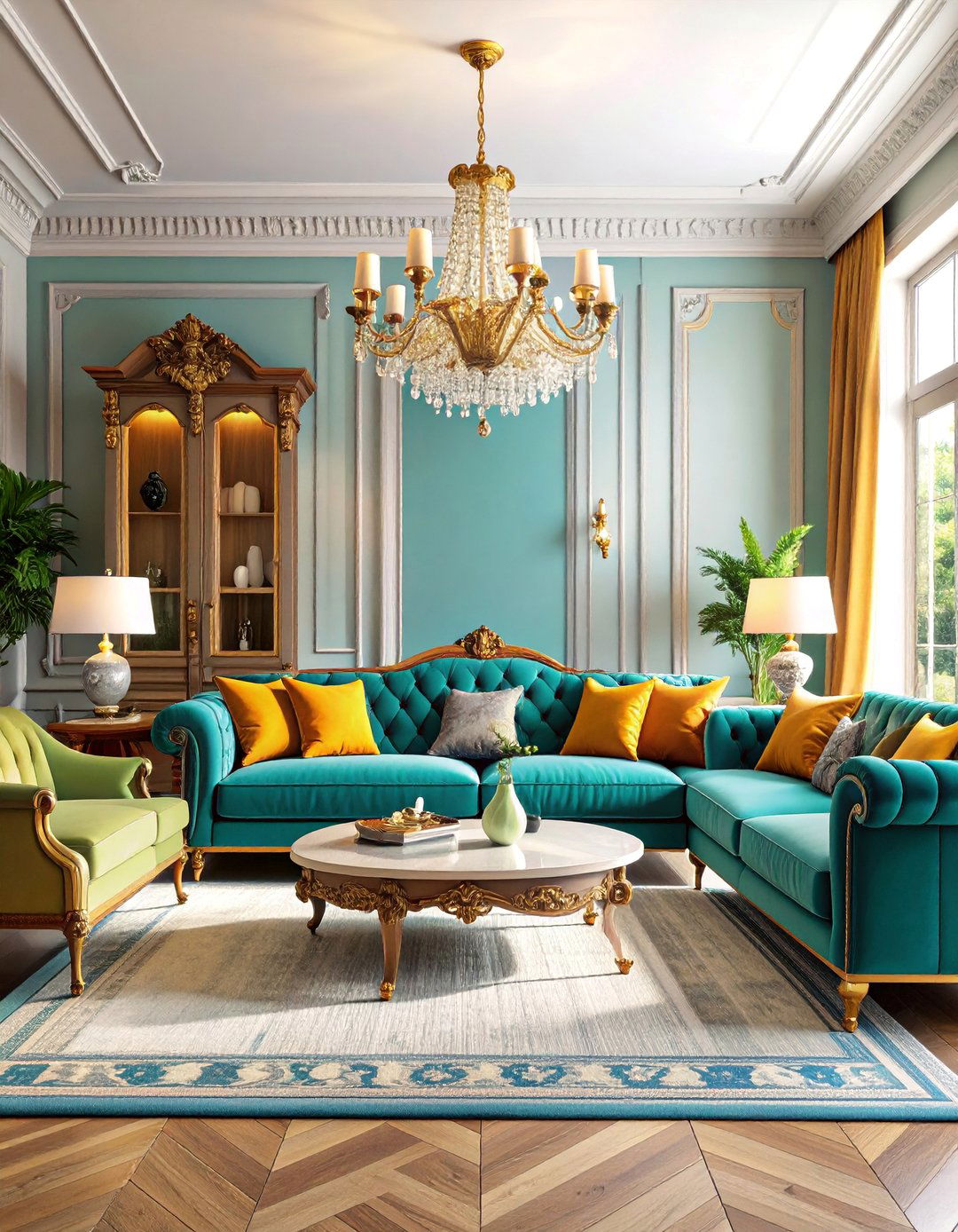 Maximalist Living Room with Statement Furniture Pieces - 25 Maximalist Living Room Design Ideas