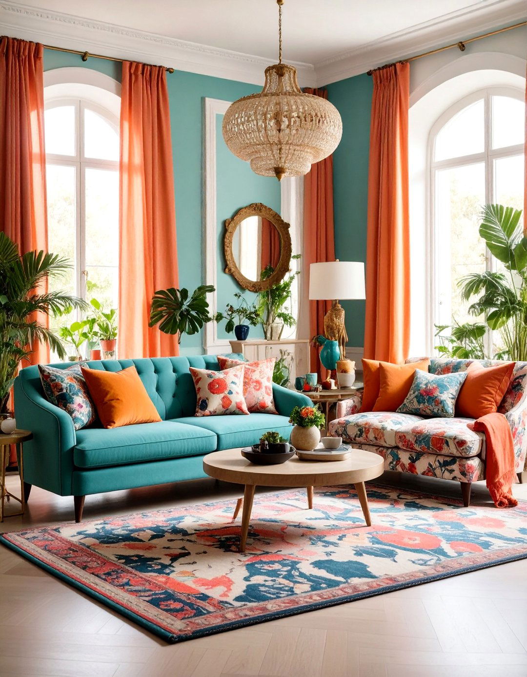Maximalist Parisian Living Room with Bold Pattern Mixing - 25 Parisian-style Living Room Ideas
