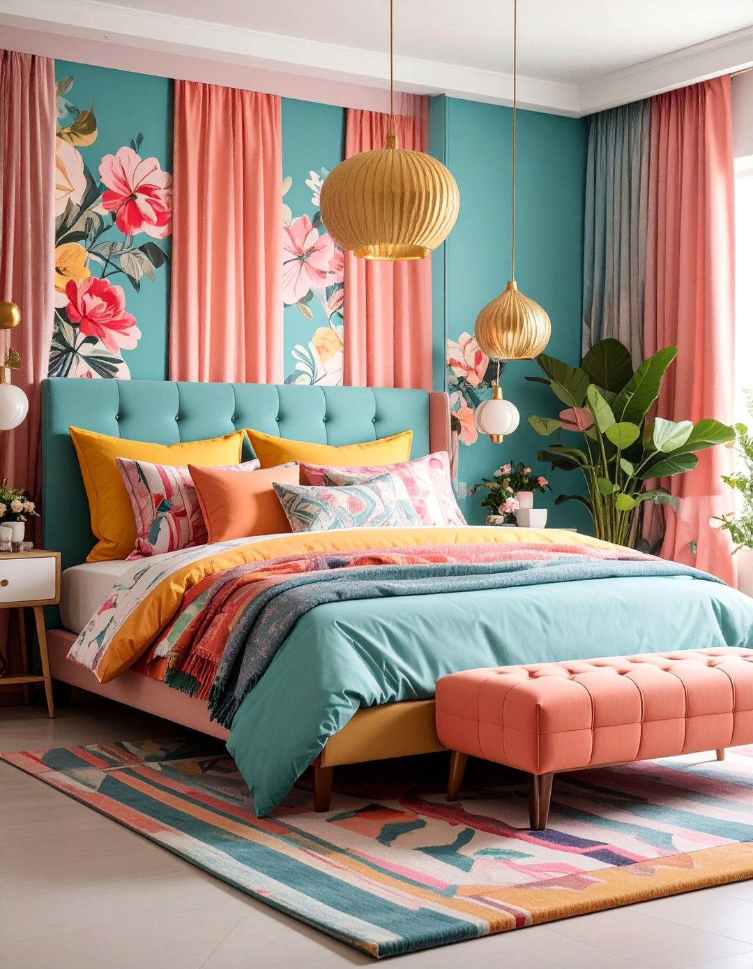 Maximalist Pattern Play Bedroom - 25 Eclectic Bedroom Ideas