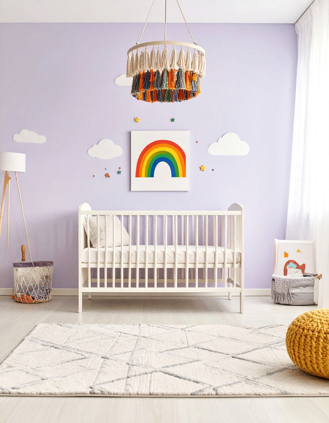 Maximalist Purple Rainbow Wonderland - 25 Purple Nursery Ideas