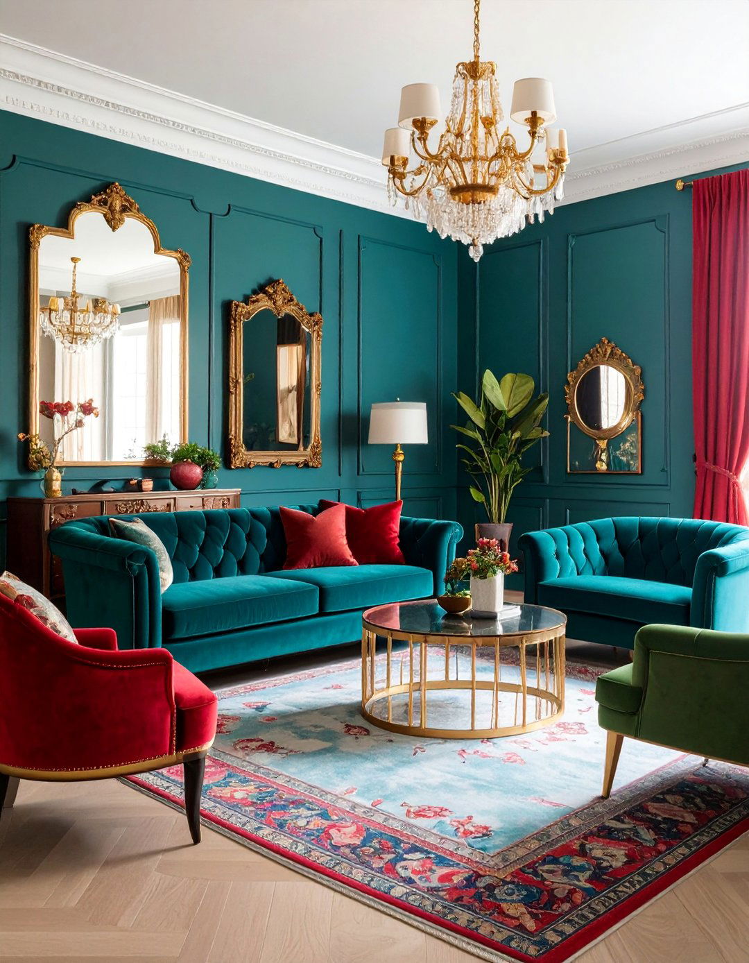 Maximalist Statement Apartment with Bold Patterns - 25 Apartment Decorating Ideas