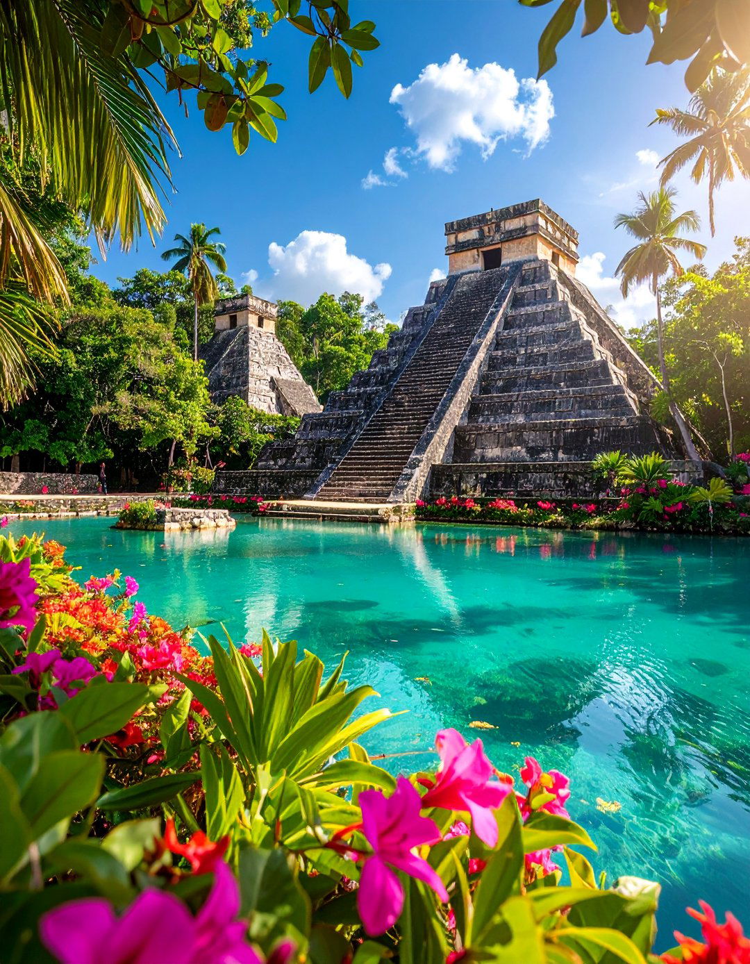 Mayan Temple Pool Mural - 25 Pool Murals
