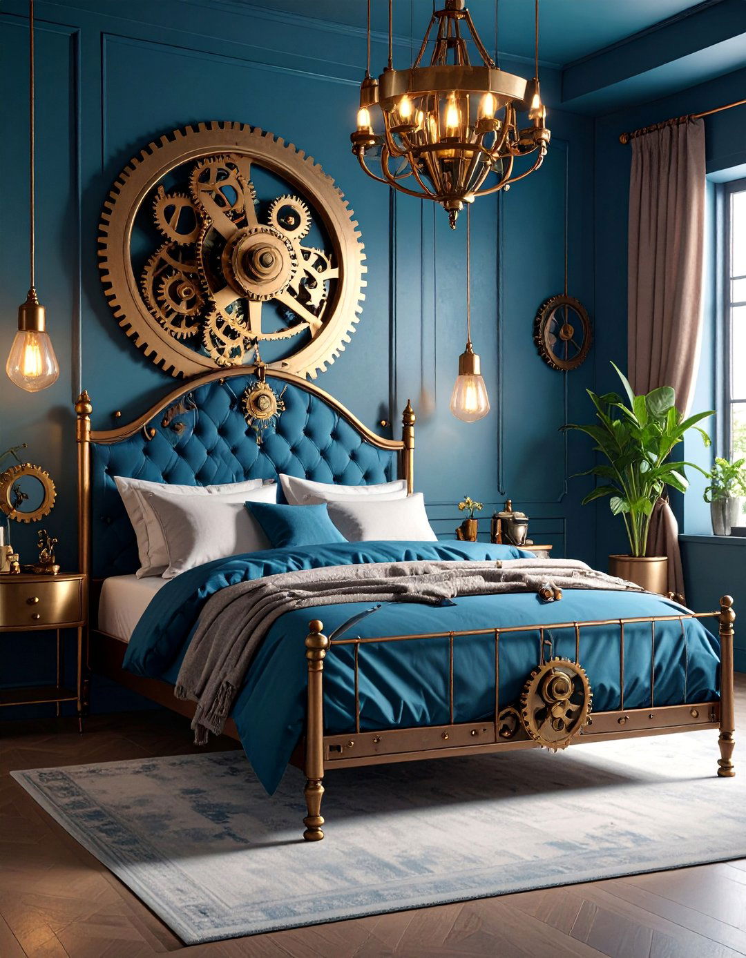 Mechanical Gear Workshop Bedroom - 25 Steampunk Bedroom Ideas
