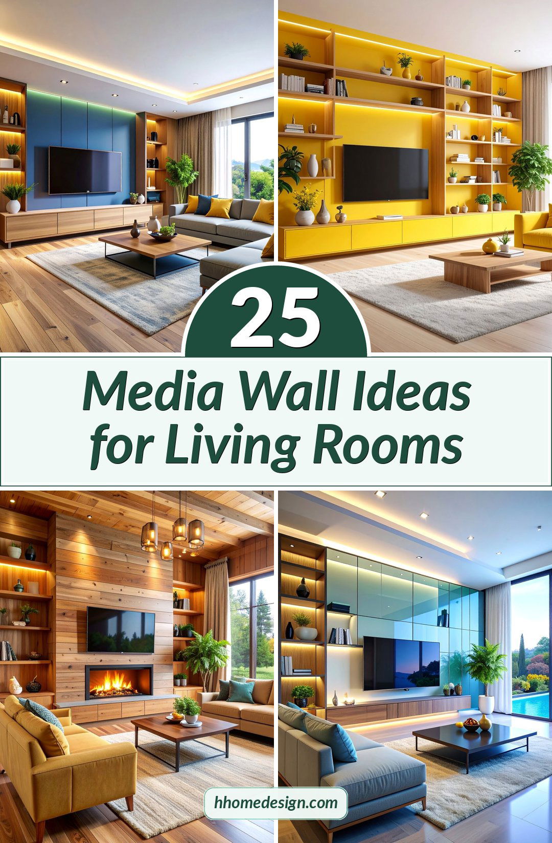 25 Media Wall Ideas for Living Rooms