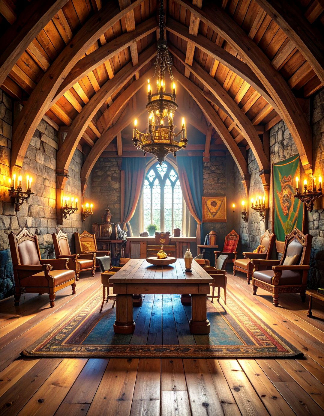 Medieval Fantasy Gaming Hall - 25 Video Game Room Ideas