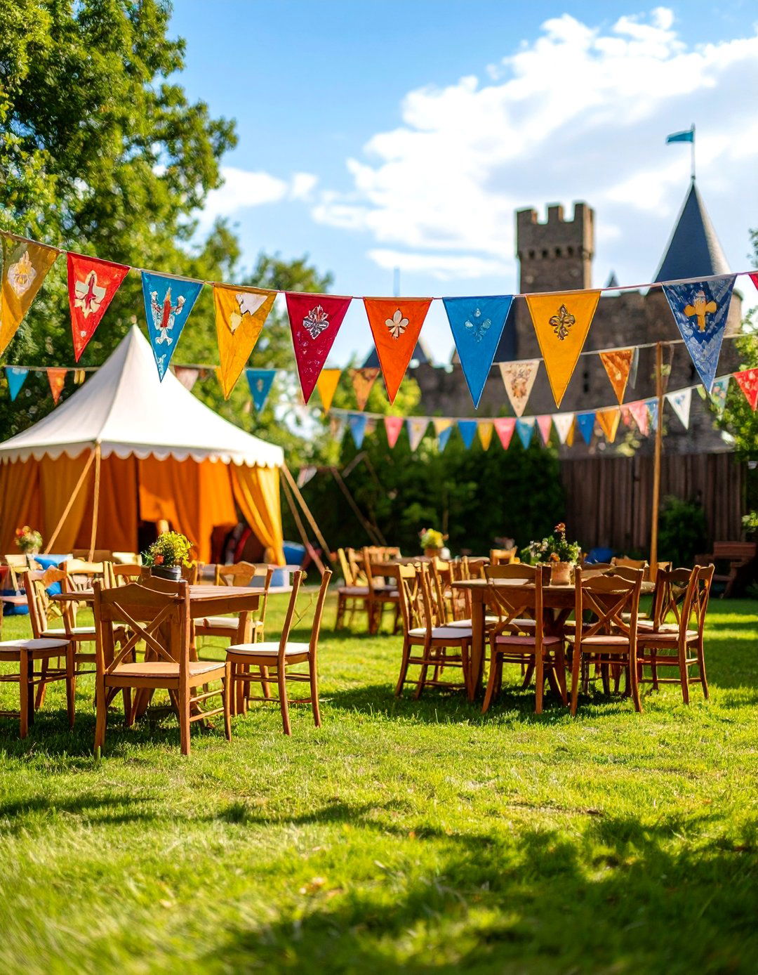 Medieval Knight and Princess Castle - 25 Backyard Birthday Party Ideas