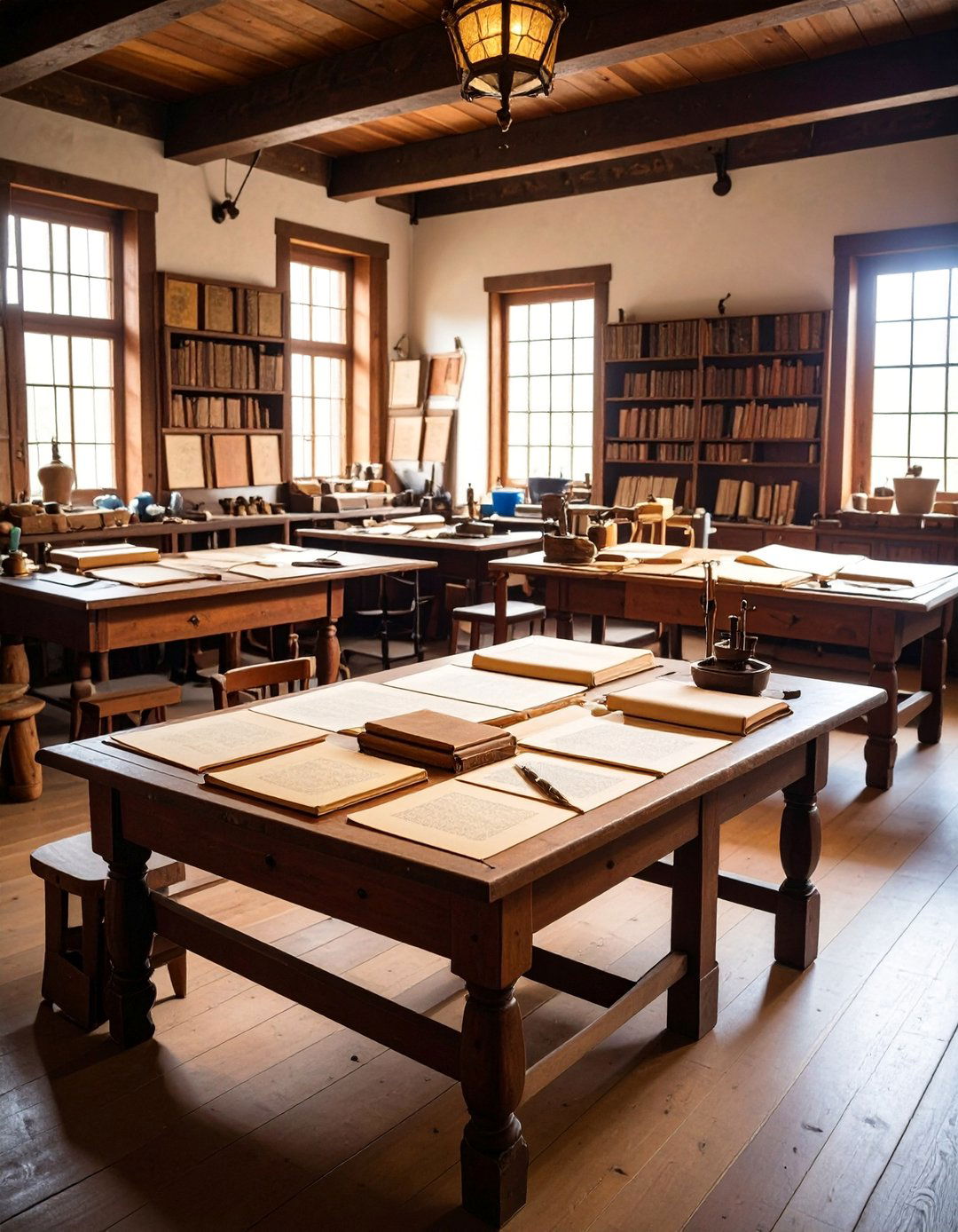 Medieval Manuscript Illumination Workshop Space - 25 Dark Academia Interior Design Ideas