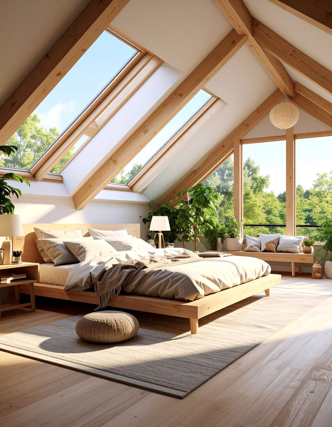 Meditation Attic Bedroom with Zen Atmosphere - 25 Attic Bedroom Ideas