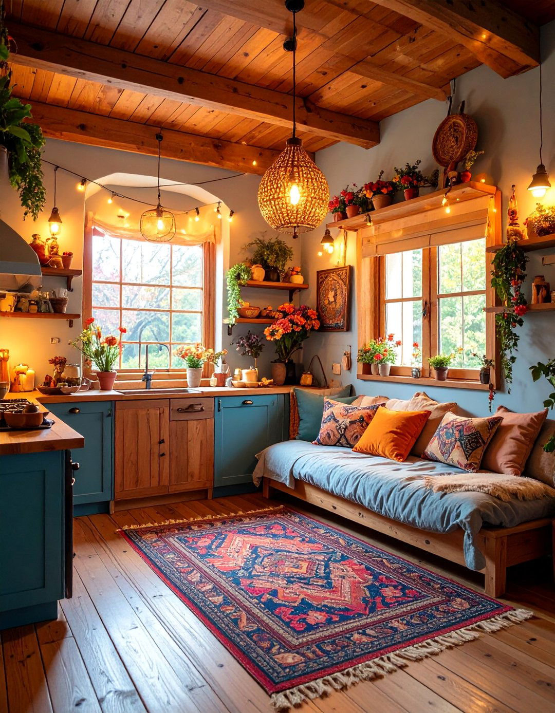 Meditation Corner Kitchen with Spiritual Elements - 25 Japanese Style Kitchen Ideas