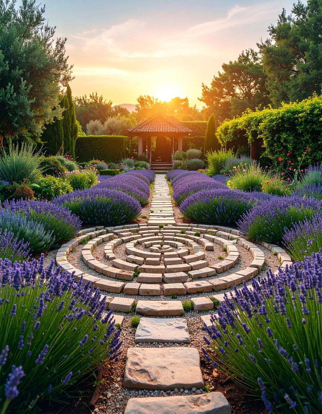 Meditation Labyrinth Garden with Sacred Geometry - 25 Secret Garden Ideas