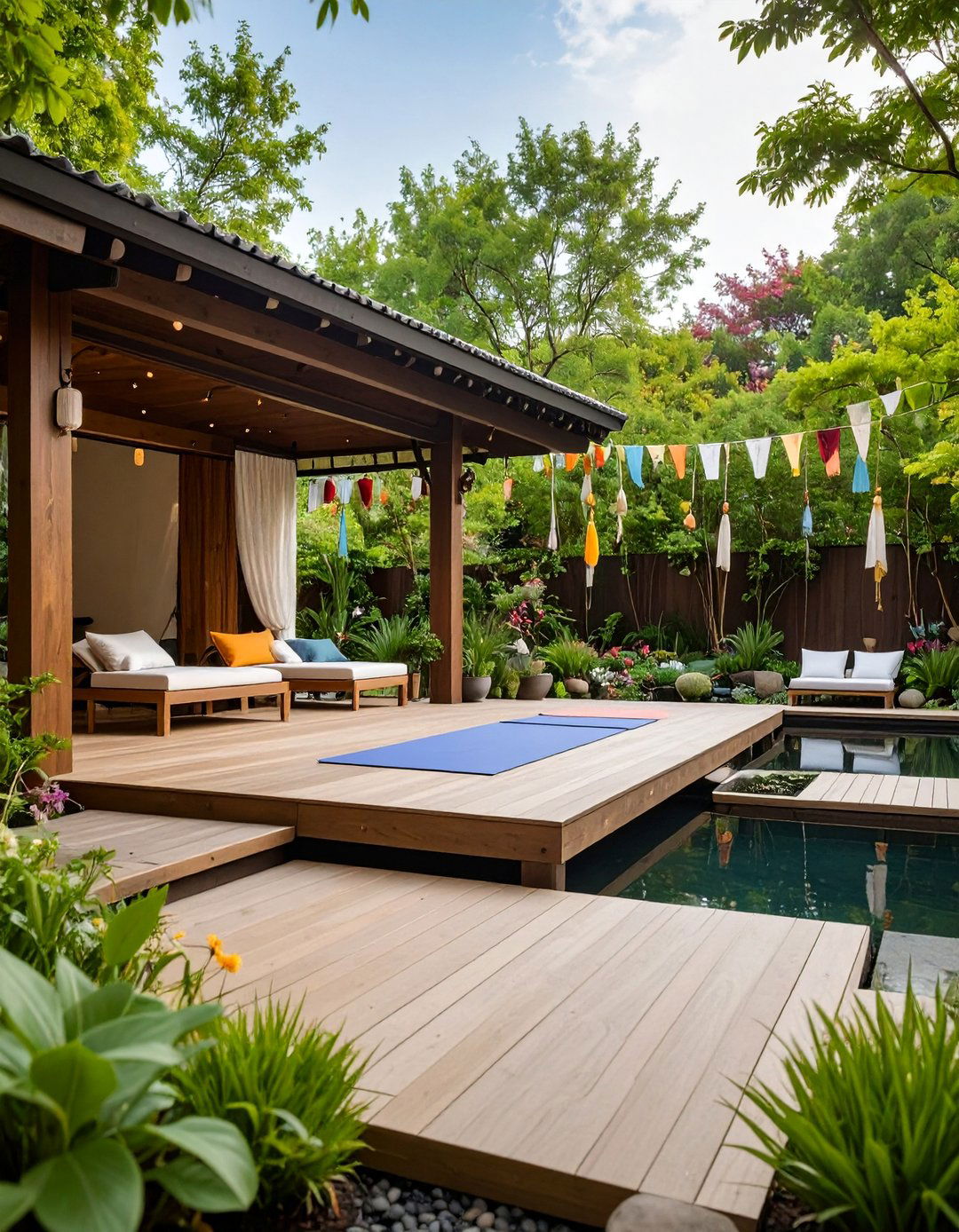 Meditation and Yoga Deck with Spiritual Elements - 25 Deck Decorating Ideas