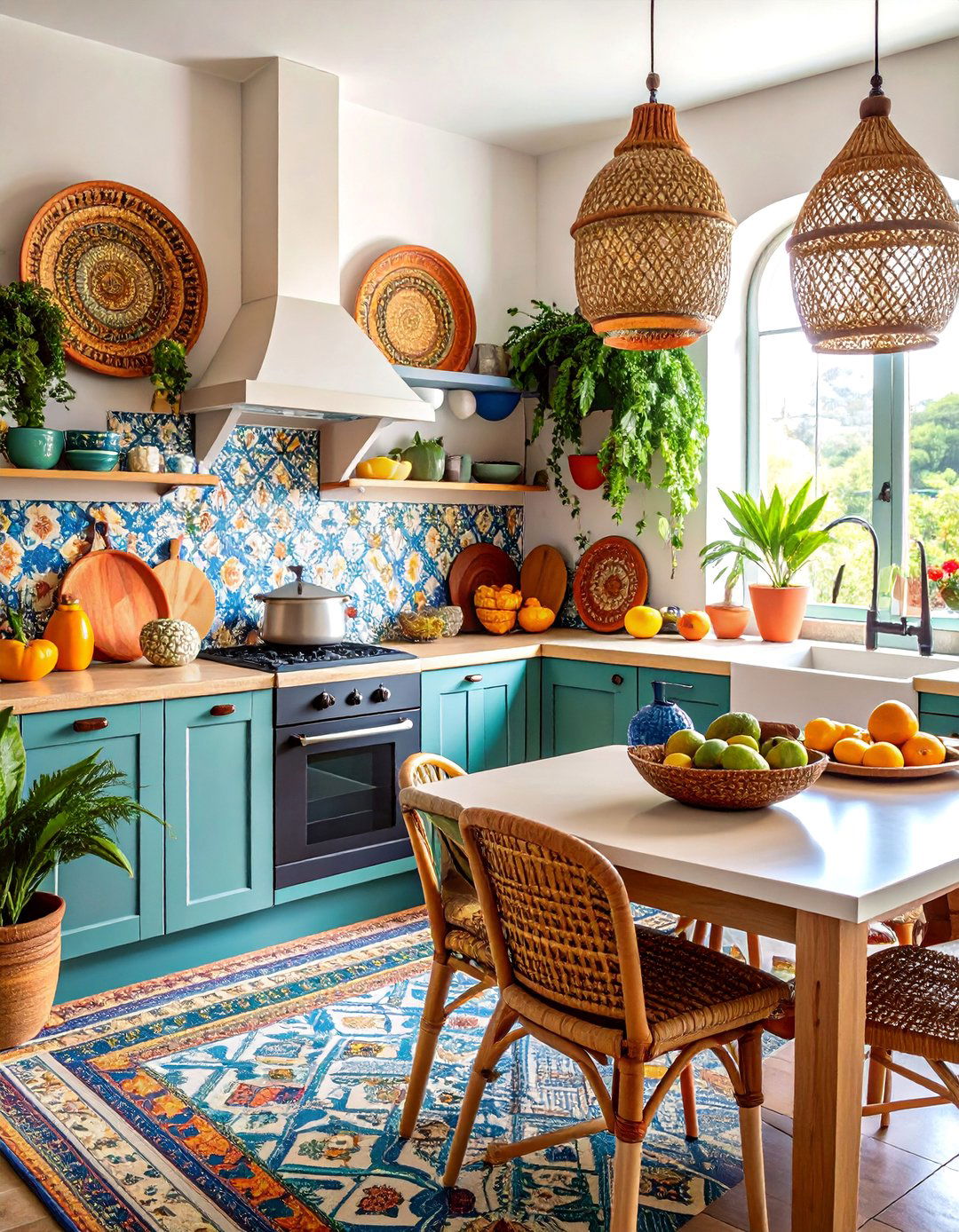 Mediterranean Boho Kitchen with Eclectic Charm - 25 Kitchen Design Ideas