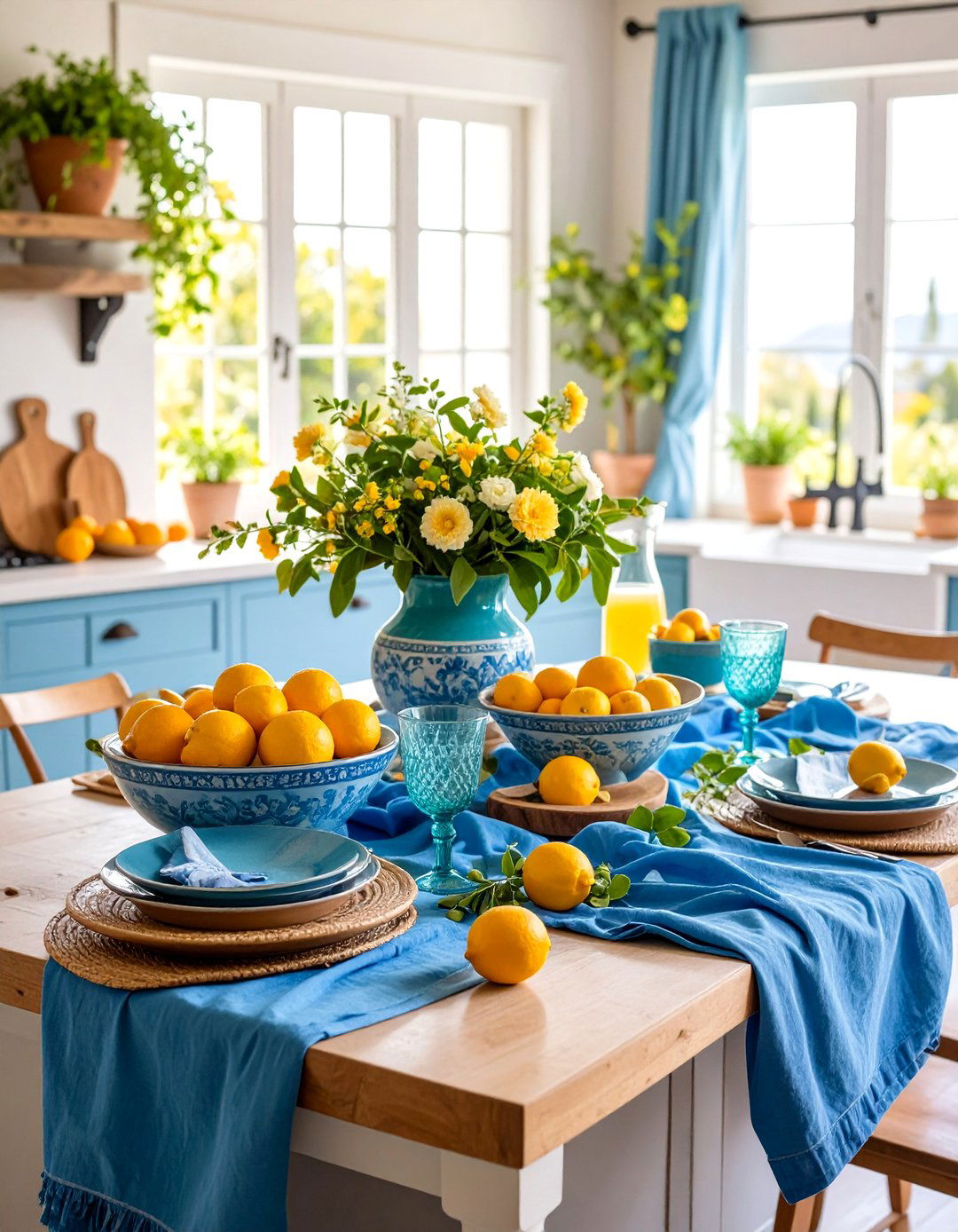 Mediterranean Bounty Kitchen Island Centerpiece - 25 Kitchen Island Centerpiece Ideas