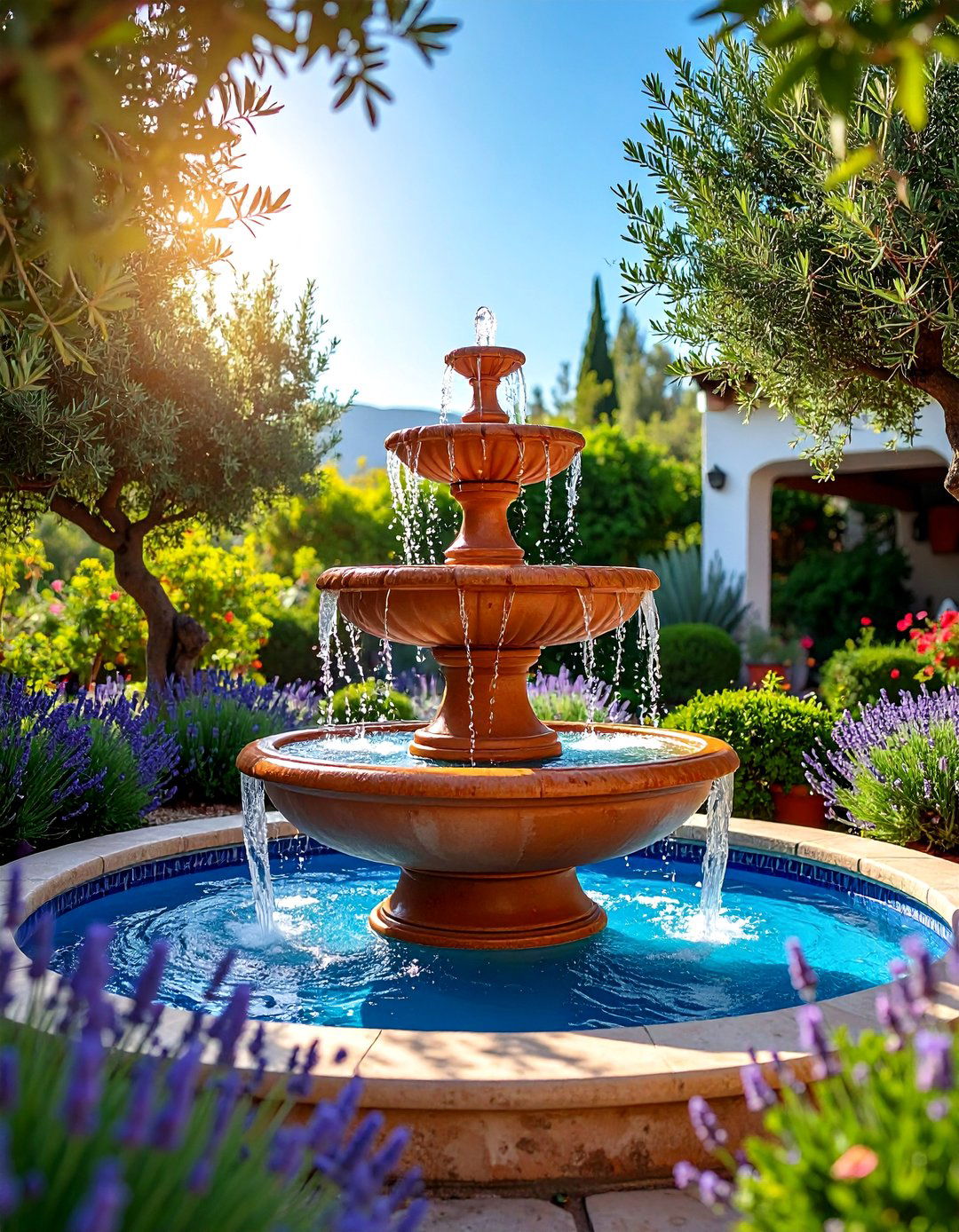 Mediterranean Ceramic Urn with Spillway Design - 25 Water Feature Ideas