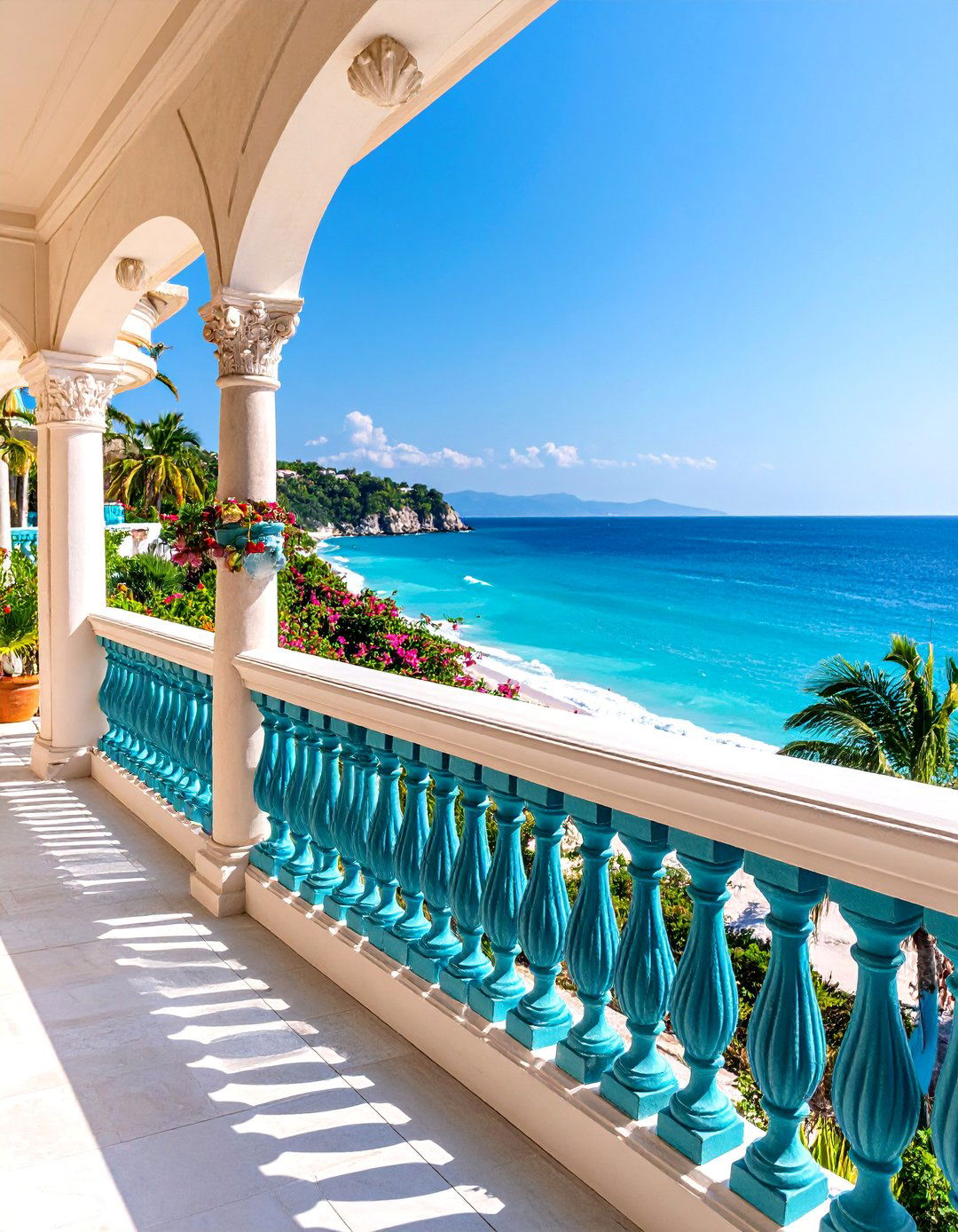 Mediterranean Coastal Balcony Railing - 25 Wrought Iron Balcony Railing Design Ideas