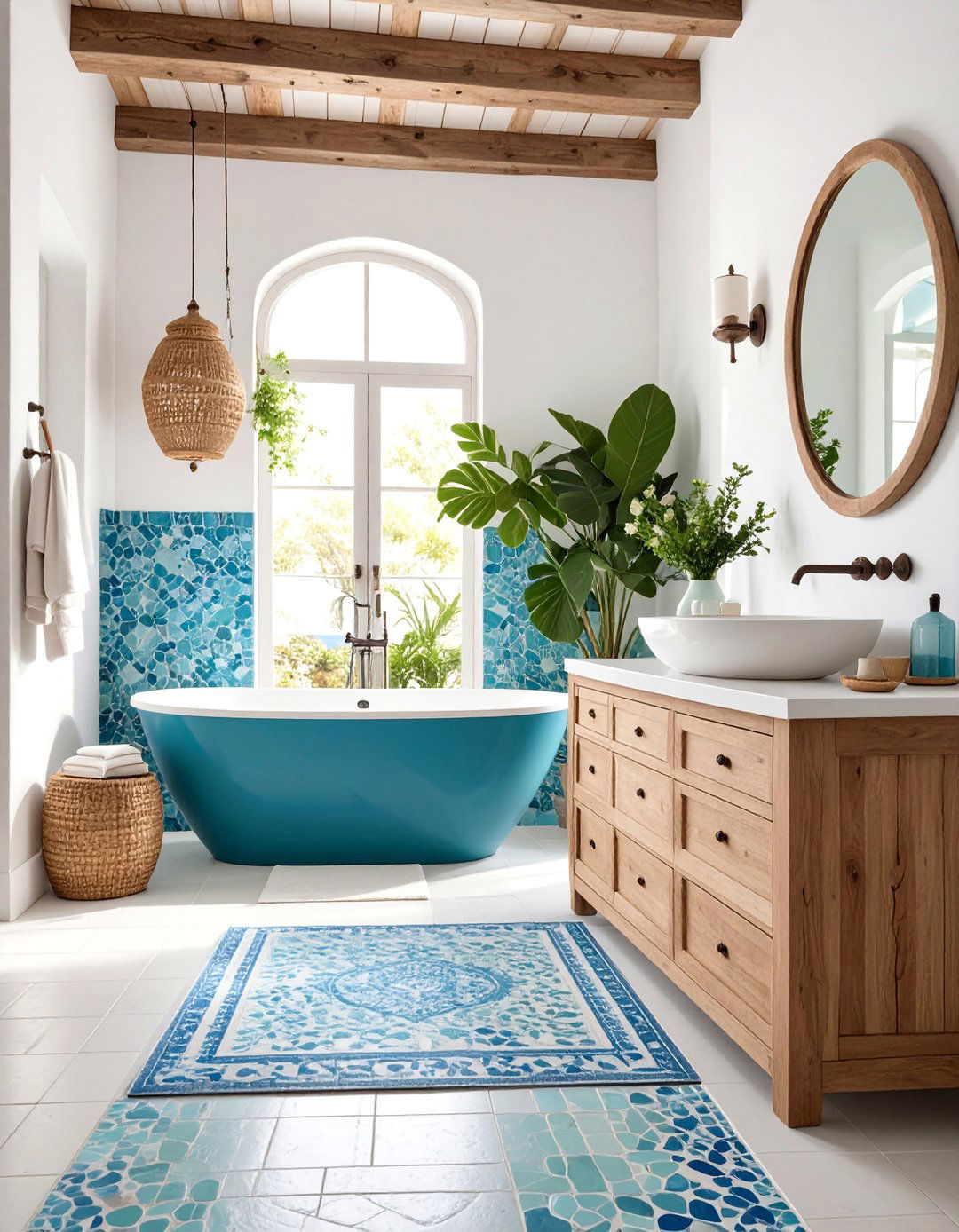 Mediterranean Coastal Spanish Style Bathroom - 25 Spanish Style Bathroom Ideas