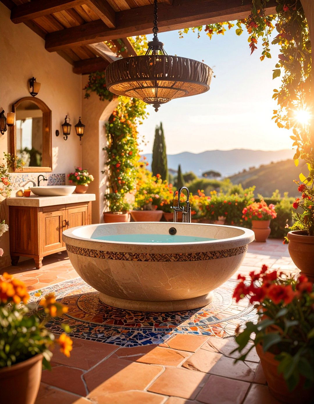 Mediterranean Courtyard Escape - 25 Romantic Bathroom Ideas