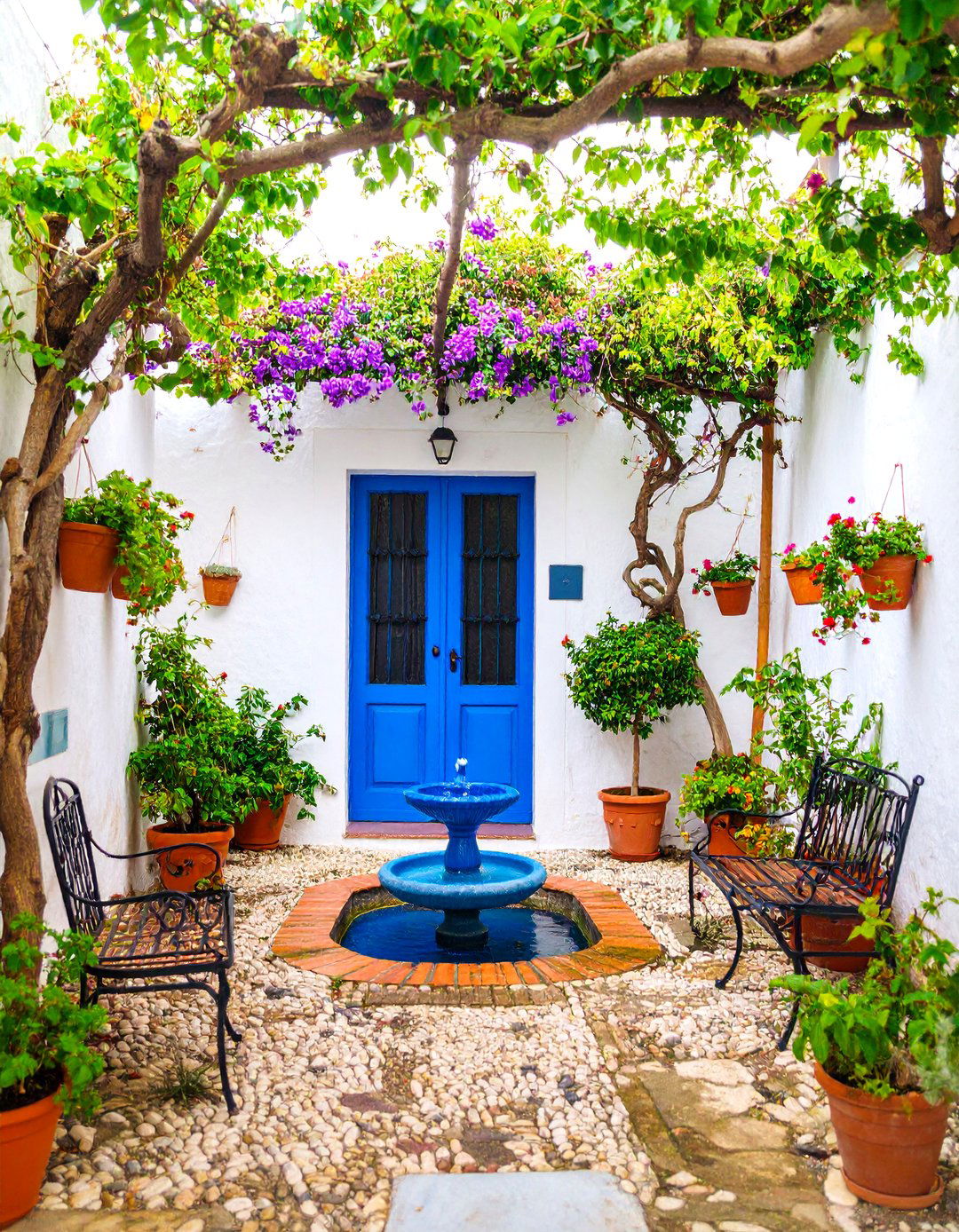 Mediterranean Courtyard Paradise - 25 Small Walled Garden Ideas