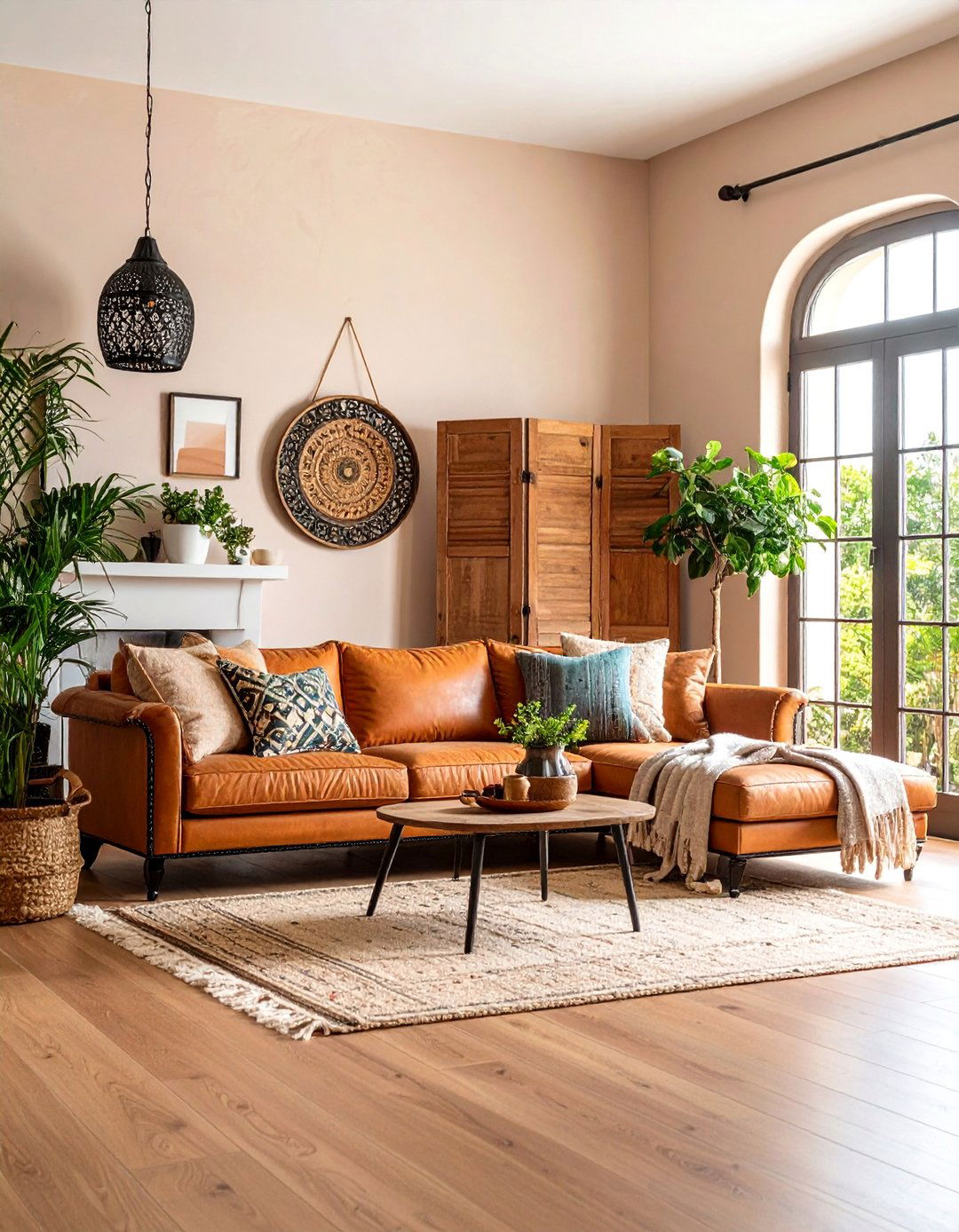 Mediterranean Cream and Black Living Room - 25 Cream and Black Living Room Ideas